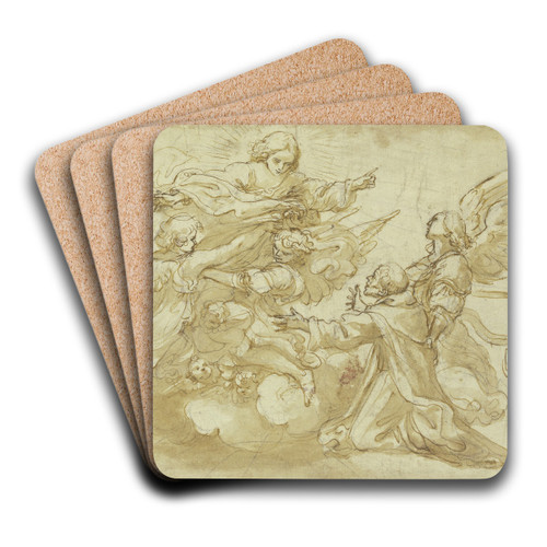 Der Heilige Franziskus wird in den Himmel aufgenommen by Cosimo Ulivelli Art Drink Coaster set Der Heilige Franziskus wird in den Himmel aufgenommen by Cosimo Ulivelli Art Drink Coaster set