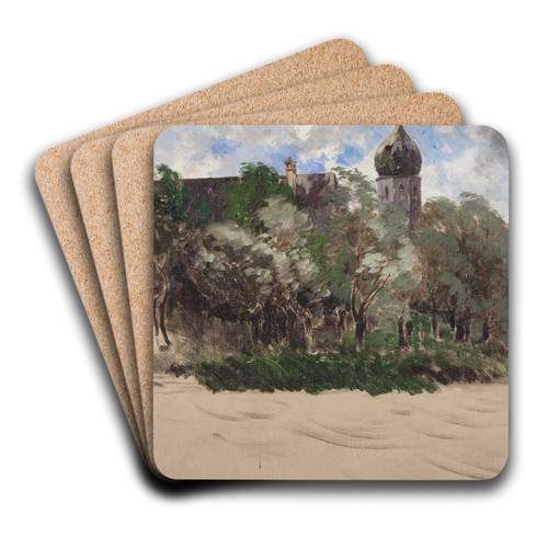 Die Frauenkirche am Chiemsee by Joseph Wopfner Art Drink Coaster set
