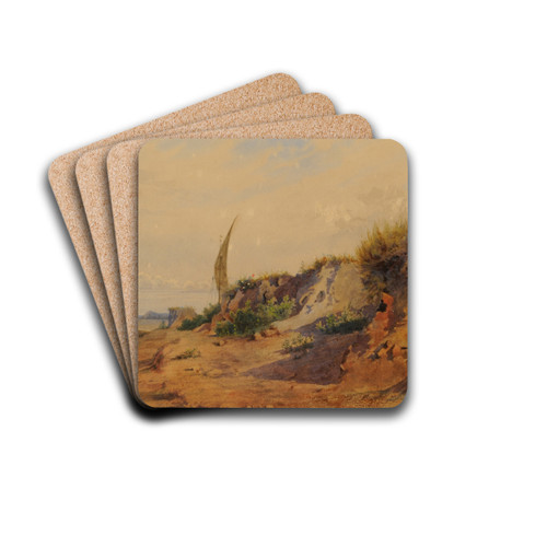 Banks of the Paran by Giuseppe Agujari Drink Coasters - set of 4 Banks of the Paran by Giuseppe Agujari Drink Coasters - set of 4