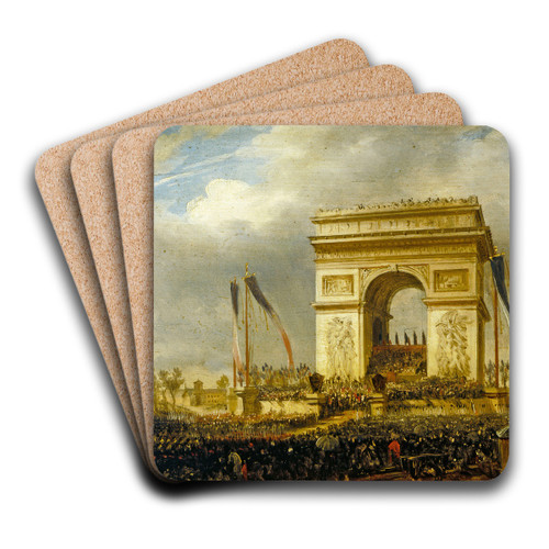 La fte de la Fraternit, le 20 avril 1848, place de l'toile ; distribution des drapeaux  la garde nationale. by Hippolyte Sbron Art Drink Coaster set La fte de la Fraternit, le 20 avril 1848, place de l'toile ; distribution des drapeaux  la garde nationale. by Hippolyte Sbron Art Drink Coaster set