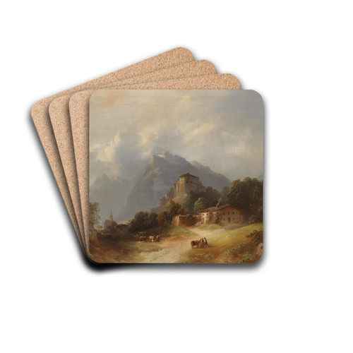 Landschaft by Franz Barbarini Drink Coasters - set of 4