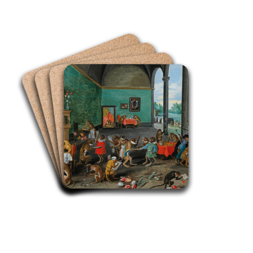 An Allegory of Tulipomania by Jan Brueghel the Younger Drink Coasters - set of 4