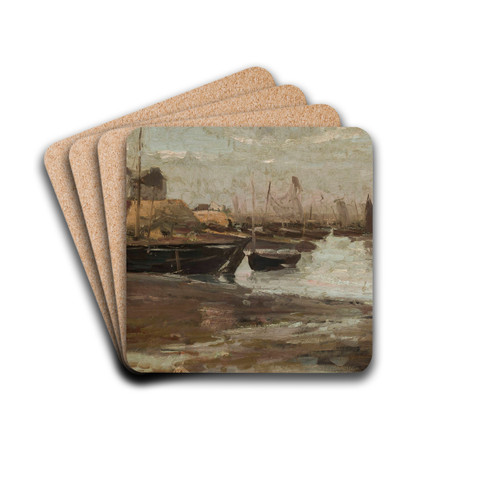 Fishing port, sketch by Aleksander Gierymski Drink Coasters - set of 4