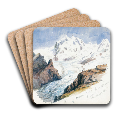 Monte Rosa from Hornli, Zermatt by John Singer Sargent Art Drink Coaster set