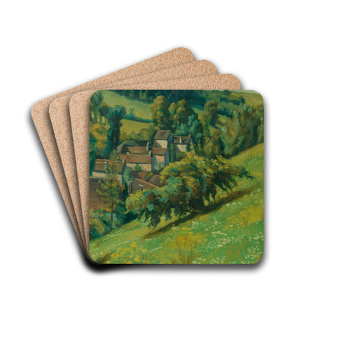 A View of Molosmes by Emile Bernard Drink Coasters - set of 4