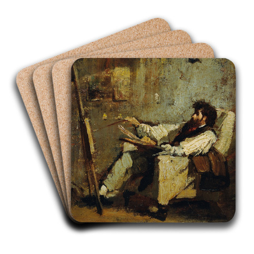 Selbstportrt by Mihly Munkcsy Art Drink Coaster set
