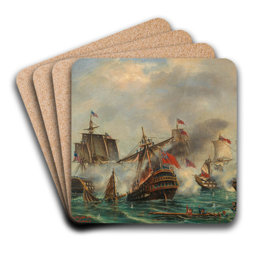 Battaglia per l'indipendenza d'America by Ludwig Rubelli von Sturmfest Art Drink Coaster set Battaglia per l'indipendenza d'America by Ludwig Rubelli von Sturmfest Art Drink Coaster set