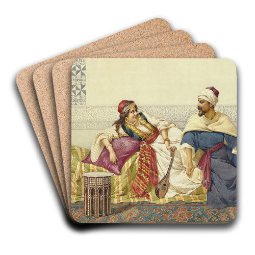 The Courtship by Filippo Indoni Art Drink Coaster set