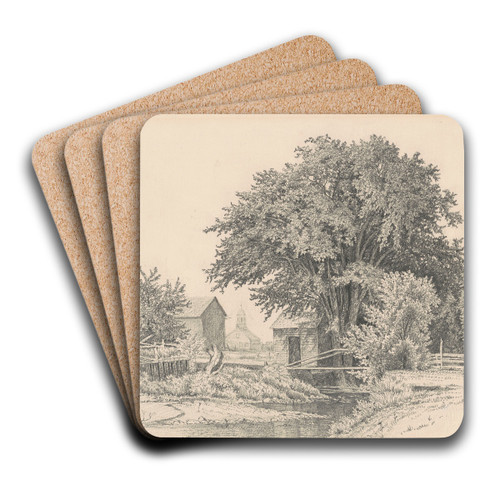 Castleton, Vermont by James Renwick Brevoort Art Drink Coaster set