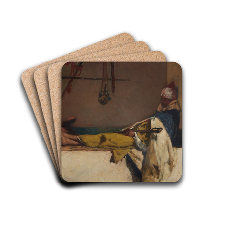 At Rest by Jean-Joseph-Benjamin Constant Drink Coasters - set of 4 At Rest by Jean-Joseph-Benjamin Constant Drink Coasters - set of 4