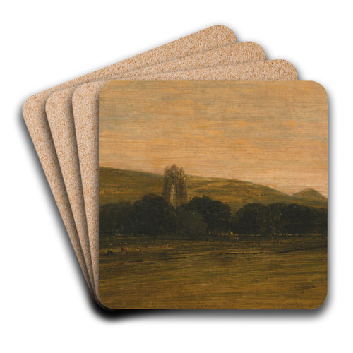 Guisborough Priory by Thomas Girtin Art Drink Coaster set