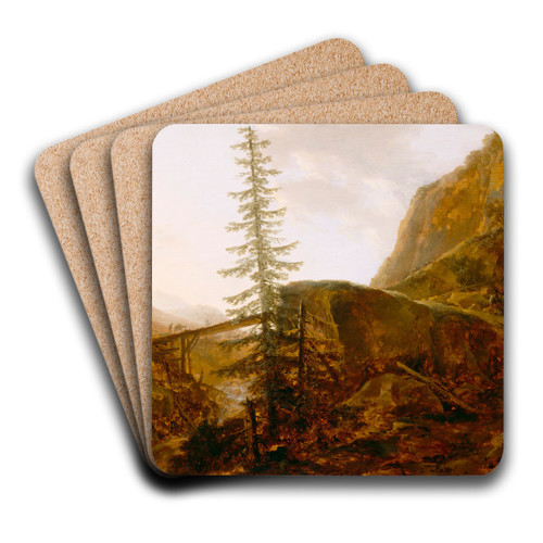 A Pass In The Apennines by Jan Wils Art Drink Coaster set