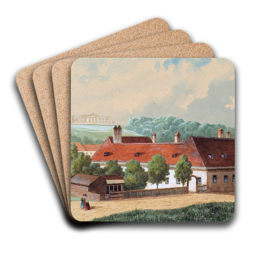 Das Cafe-Restaurant 'Die schwarze Weste' in Wien-Rudolfsheim by Franz Sager Art Drink Coaster set Das Cafe-Restaurant 'Die schwarze Weste' in Wien-Rudolfsheim by Franz Sager Art Drink Coaster set