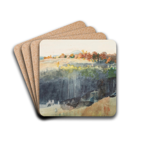 Valley and Hillside by Winslow Homer Drink Coasters - set of 4 Valley and Hillside by Winslow Homer Drink Coasters - set of 4