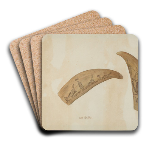 Whale's Tooth by Carl Strehlau Art Drink Coaster set