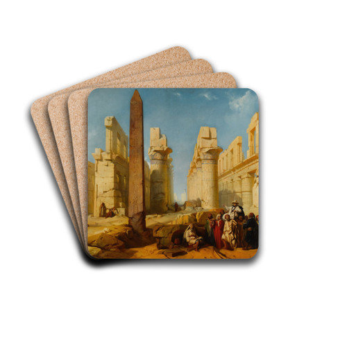 The Ruins of Karnak at Thebes by Jacob Jacobs Drink Coasters - set of 4