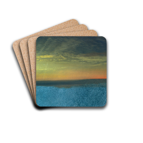 Cloud Study with Sunset by Albert Bierstadt Drink Coasters - set of 4