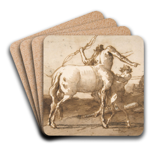 A Centaur and a Satyr by Giovanni Domenico Tiepolo Art Drink Coaster set