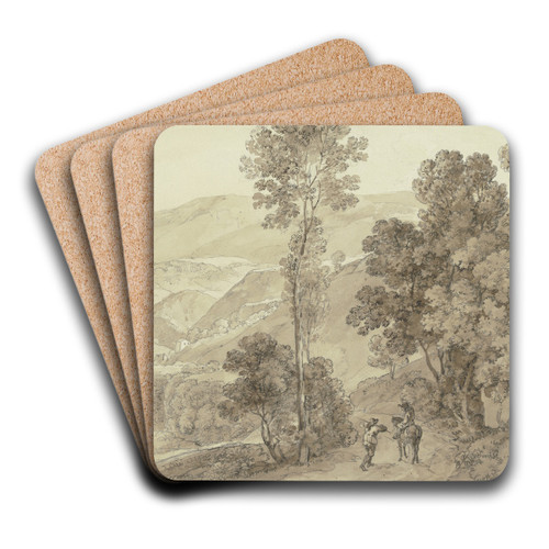 Area near Subiaco by Johann Georg von Dillis Art Drink Coaster set