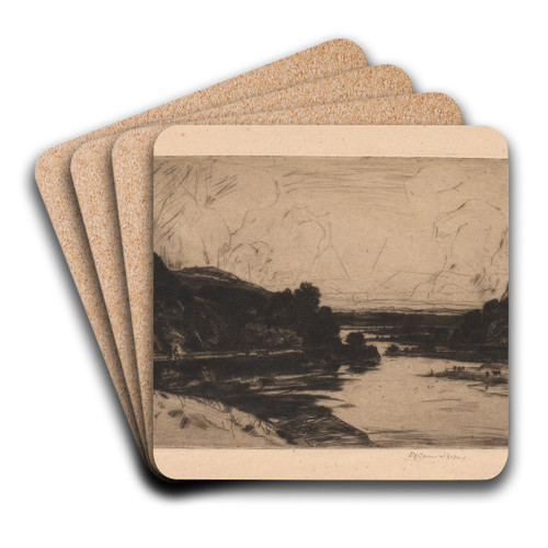 On the Ourtha by David Young Cameron Art Drink Coaster set On the Ourtha by David Young Cameron Art Drink Coaster set