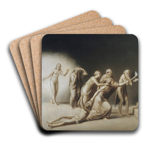 The Calumny of Apelles by John Vanderlyn Art Drink Coaster set