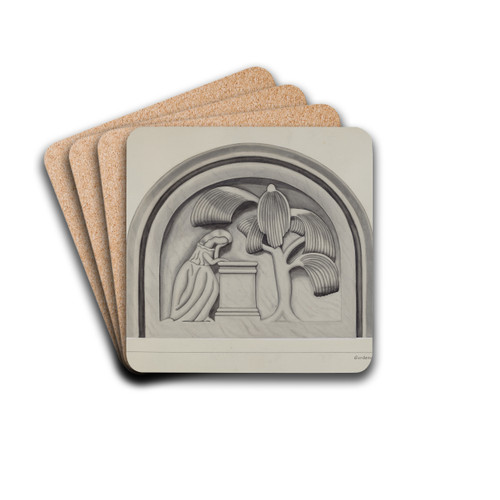 Carving for a Tombstone by Gordena Jackson Drink Coasters - set of 4