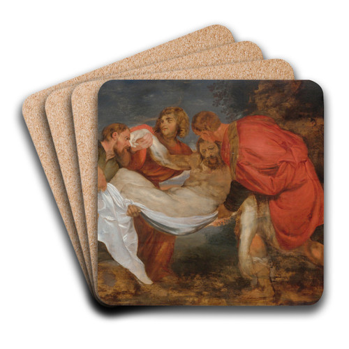 The Entombment by Follower of Peter Paul Rubens Art Drink Coaster set
