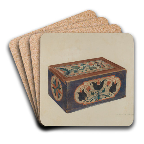 Candle Box by Carl Strehlau Art Drink Coaster set Candle Box by Carl Strehlau Art Drink Coaster set