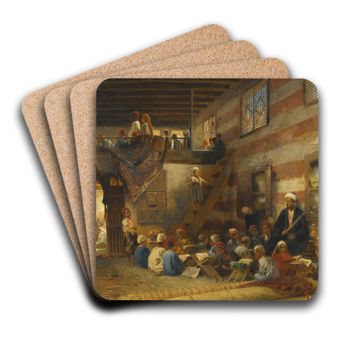 In The Classroom by Konstantin Egorovich Makovsky Art Drink Coaster set