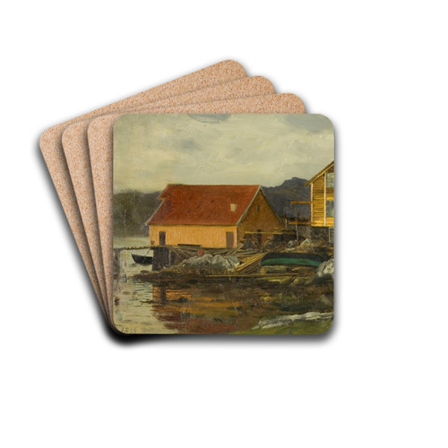 Etter sregn by Amaldus Nielsen Drink Coasters - set of 4