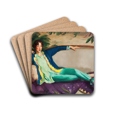 Gertrude Vanderbilt Whitney by Robert Henri Drink Coasters - set of 4