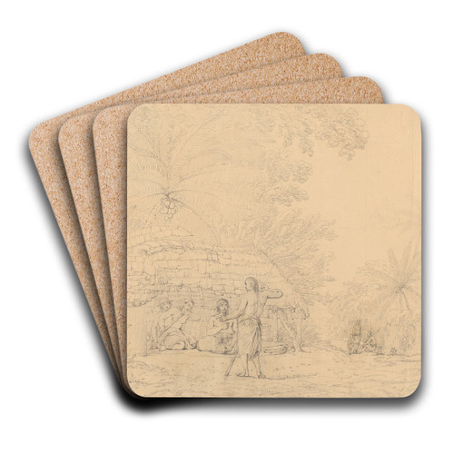 A View in Annamooka by John Webber Art Drink Coaster set