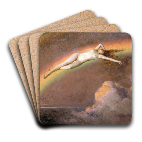 The Spirit of The Rainbow by Henry Mosler Art Drink Coaster set