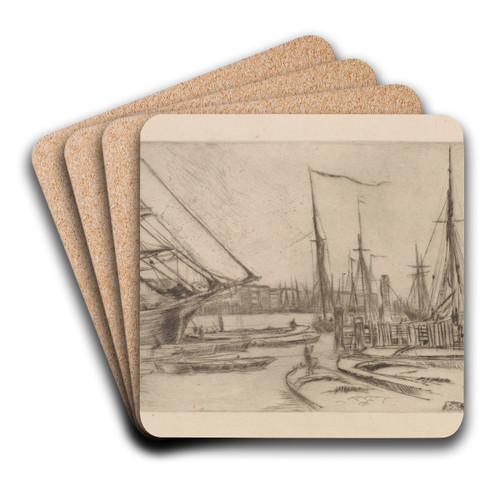 From Billingsgate by James Abbott McNeill Whistler Art Drink Coaster set From Billingsgate by James Abbott McNeill Whistler Art Drink Coaster set
