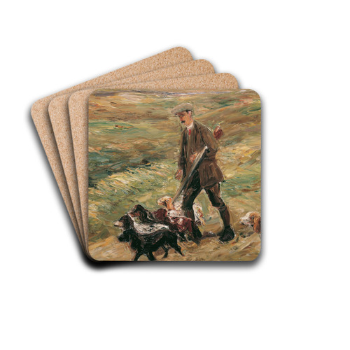 Jger in den Dnen by Max Liebermann Drink Coasters - set of 4