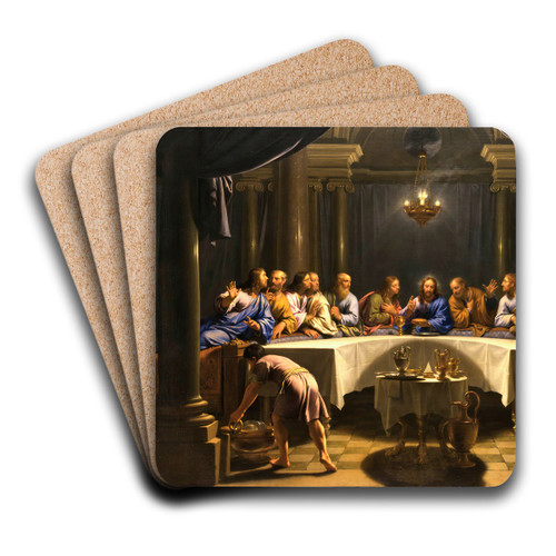 The Last Supper by Jean-Baptiste de Champaigne Art Drink Coaster set