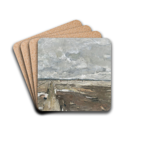 Stilles Land (Dachauer Moorlandschaft) by Otto Miller-Diflo Drink Coasters - set of 4