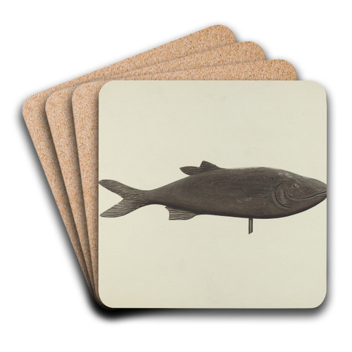 Fish Weather Vane by Michael Riccitelli Art Drink Coaster set