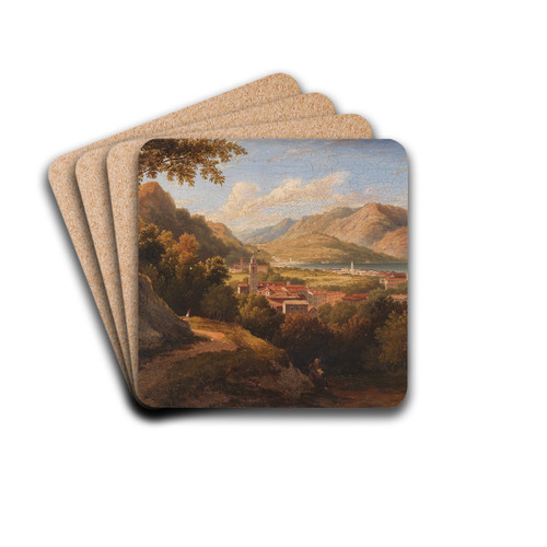 Blick ber Como Und Den Comer See by William Cowen Drink Coasters - set of 4
