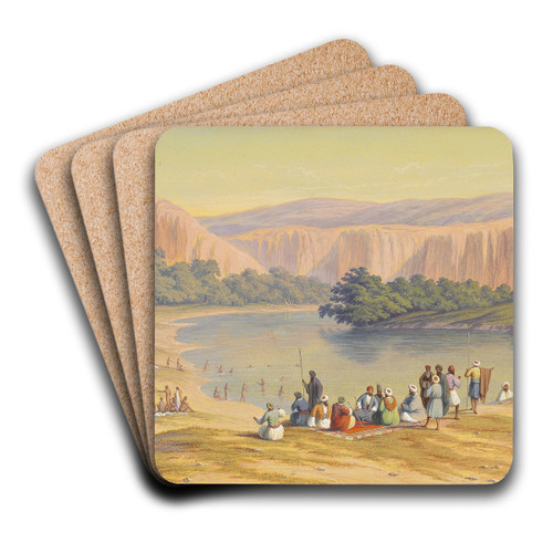 Badeszene by Hubert Sattler Art Drink Coaster set
