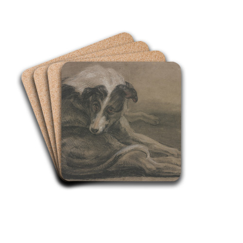 Greyhound, lying by Frans Snyders Drink Coasters - set of 4