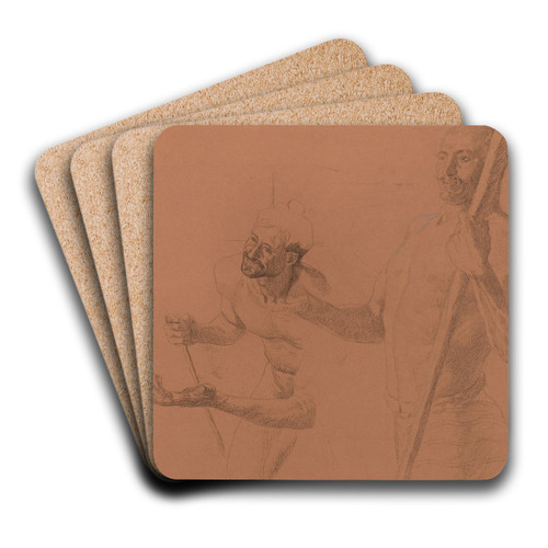 Studies for a Boatman by Otto Greiner Art Drink Coaster set