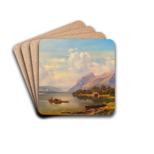 Der Millsttter See In Krnten by Anton Hansch Drink Coasters - set of 4