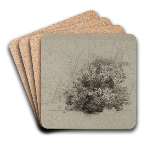 Feuillage. by Jean-Achille Benouville Art Drink Coaster set