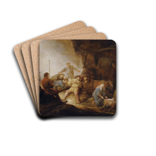 The Adoration of the Shepherds by Benjamin Gerritsz. Cuyp Art Drink Coaster set