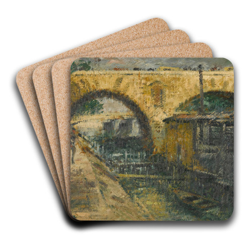 Pont Marie, Paris by Gustave Loiseau Art Drink Coaster set