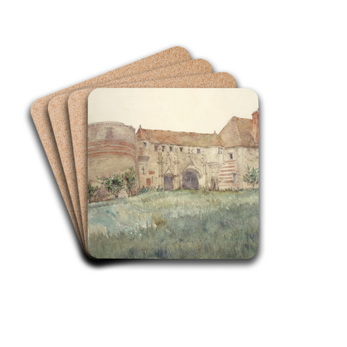 Chateau de l'Houblouniere by Cass Gilbert Drink Coasters - set of 4