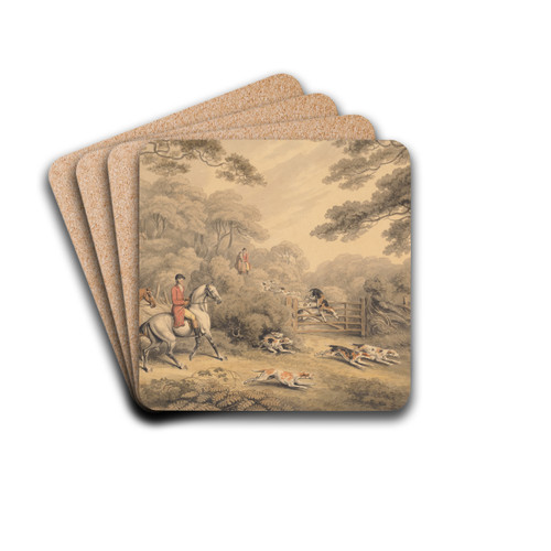 Foxhunting; Breaking Cover by Samuel Howitt Drink Coasters - set of 4