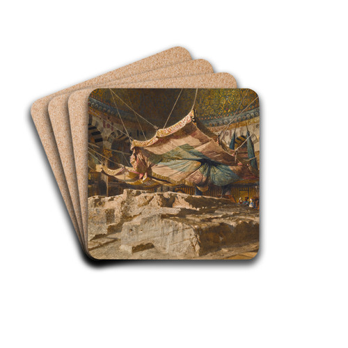 The Holy rock, Jerusalem by Carl Haag Drink Coasters - set of 4