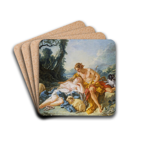 Daphnis and Chloe by Franois Boucher Drink Coasters - set of 4